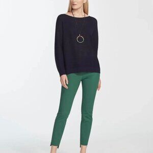 NWT LAFAYETTE 148 BI-STRETCH STEP HEM MANHATTAN PANT ELM GREEN SIZE 6 - $398